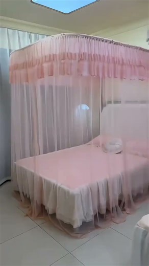 西漢（XIHAN）A类家用 U型伸缩宫廷蚊帐 三开门1 8米床【铝合金支架 加密网眼】