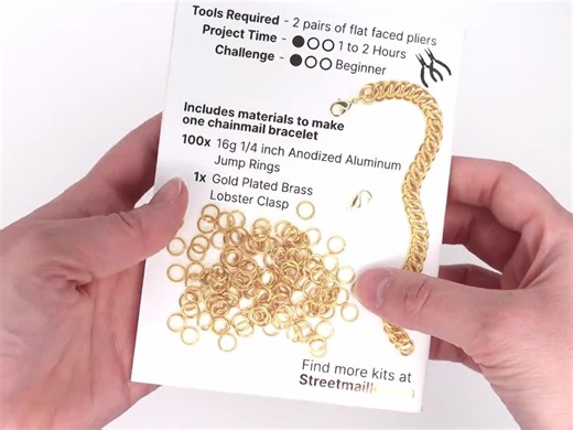 DIY Chain Bracelet Kit - Beginner Chainmail Jewelry Making Supplies and Tutorial - Etsy