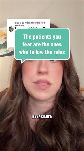 Replying to @rhionaeschna 🇨🇦 The patients you fear are usually the most careful Chronic pain teaches you exactly how much is at stake. All it takes is one note, one label, one wrong assumption We don’t survive this by being reckless…We survive it by following the rules