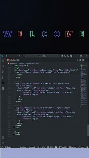 🔥 WELCOME SVG Loader Animation | Modern CSS SVG Text Loader | Free Source Code