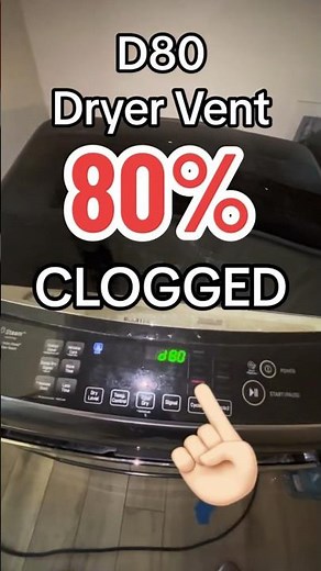 If your Dryer gives you a D80 code, it means the dryer vent is 80% CLOGGED! #oddlysatisfying #asmr
