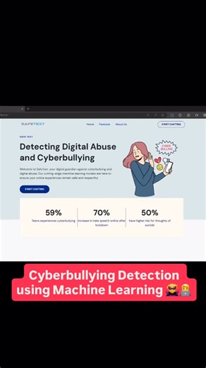 Engineering Projects on Instagram: "Cyberbullying Detection using Deep learning 🦹‍♀️🧑‍💻 In this project developed using python programming language and Django framework is used for Web Interface. This project is to detect bullying or negative message by sender. this model is trained on particular dataset that contains negative and positive text which indicates 1 or -1. If the text is 1 then this is Neutral text or if the condition is for -1 then this text will contain Cyber Bullying content. 