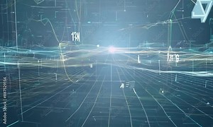 A computer screen with a lot of numbers and lines. The numbers are in different sizes and are scattered all over the screen. The image gives off a feeling of chaos and disorganization