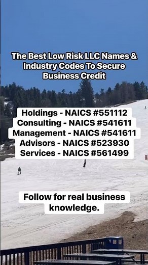 Your LLC name and NAICS code can affect credibility. Structure smarter. #llc #businesscredit #naics
