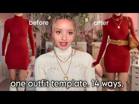 one outfit template - 14 ways! (save time by creating fashion formulas)