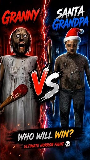 Granny vs Santa Grandpa 😱 Ultimate Horror Fight! Who Will Win? | Granny Horror Gameplay #granny