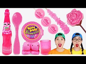 Pink Food Mukbang 핑크 디저트 먹방 DONA 도나