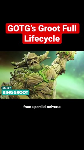 GOTG’s Groot lifecycle, from Sapling Groot, all the way to “KING GROOT” #groot #gotg #fyp