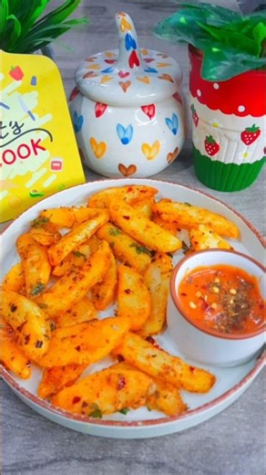 Perfect Potato Wedges in Air Fryer🥔✨ #viral #airfryer #trending #ytshorts #youtubeshorts