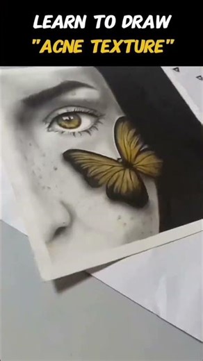 How to draw acne texture, realistic skin imperfections drawing,skin detailing technique.