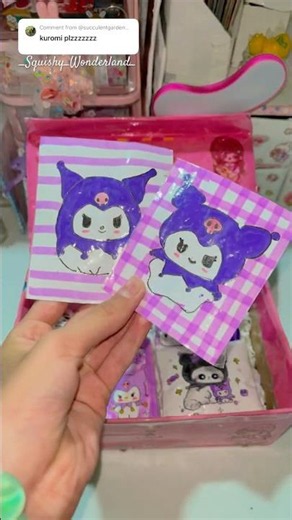 ASMR packing a kuromi squishy and photo card Special order ✨🎀