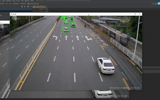 基于Python OpenCV车流量识别和车速检测
