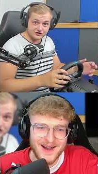 Trymacs is driving with a force feedback steering wheel for the first time.