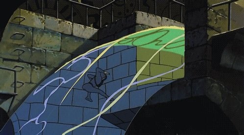 Lupin III: The Castle of Cagliostro (1979). Love the rules of the world. How my cartoon brain wishes I can swim upstream. Rendering of the simplified water is colored perfectly. Crystal clear and spare.