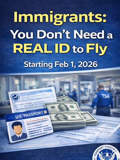 Do Immigrants Need a REAL ID to Fly? Many immigrants think they need a REAL ID to fly in the U.S. But that’s not true. If you have a foreign passport with a valid visa, a Green Card, or an Employment Authorization Document (EAD), TSA will accept it for domestic flights. But starting February 1, 2026, if you show up to the airport without an accepted ID, TSA may charge you a $45 identity verification fee, and even then, entry is not guaranteed. This video explains what documents immigrants and vi