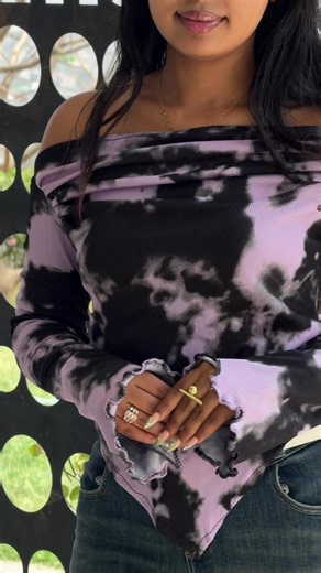 Printed asymmetric top ##nansclosett✨##everydayoutfit##fulloutfit##tops##ethiopian_tik_tok