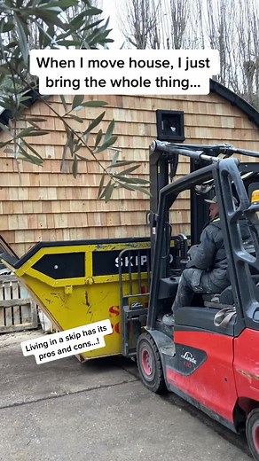 Artistic Skip House Installation in London