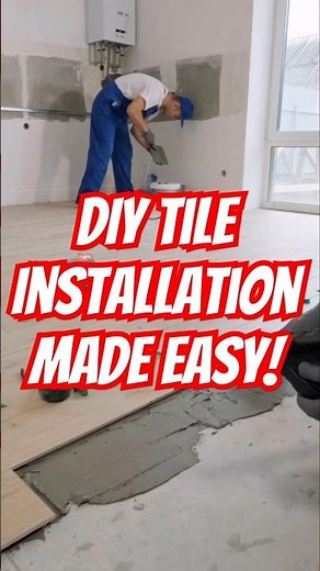 DIY Tile Installation Made Easy! #TileInstallation #DIYHomeDecor #HomeImprovement #TileDesign