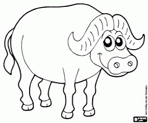 Buffalo coloring page printable game