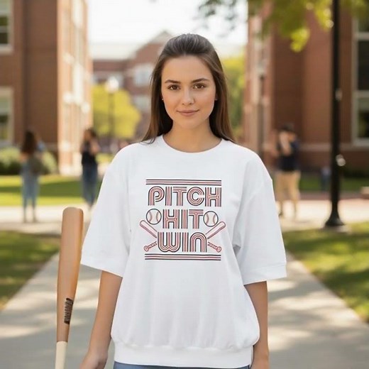 Baseball Motivation Shirt ⚾ Pitch Hit Win Design Trend#baseball #baseballshirt #gameday #sportswear