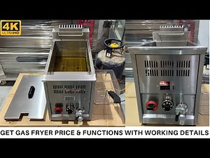 Gas deep fryer machine - 18 L Commercial Gas fryer Machine with Temperature Controller