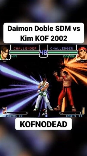 Daimon Doble SDM vs Kim KOF 2002 #kofnodead #kof2002 #retrogaming #arcade #reels #daimon