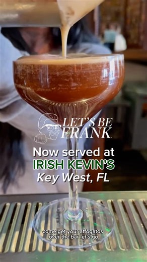 Let’s Be Frank on Instagram: "Now served at IRISH KEVIN’S in Key West! ☘️🍸🌴 Get your Affogato espresso martinis over the bar! 📍 211 Duval Street Key West, FL 33040 @irishkevinsbar"