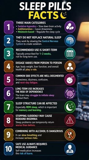 Sleep Pills Explained 🧠 Types, Uses & Side Effects#sleep #facts