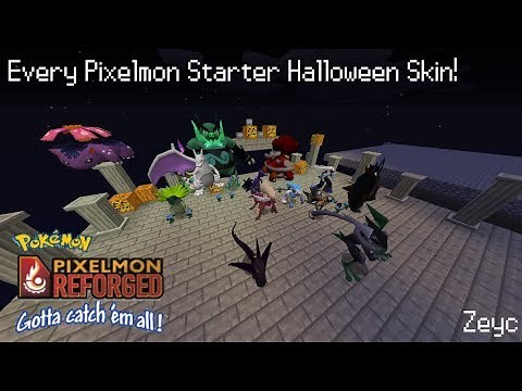 Pixelmon Every Halloween Starter Skin And How To Get Them!