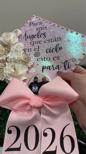 Pink memorial graduation cap topper a pink version of our CIELO grad cap topper design 🥹💗🎓 #memorial #graduate #gradcaptopper #angel #gradszn