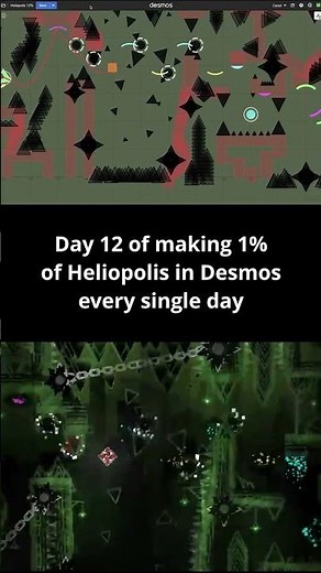 (Day 12) Heliopolis in Desmos 12% #desmos #geometrydash #heliopolis #extremedemon #top1 day12