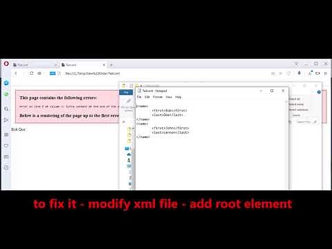Opera browser - Fix Error - Extra content at the end of the document