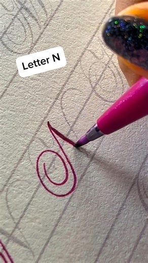 Letter ‘N’ Edwardian Script