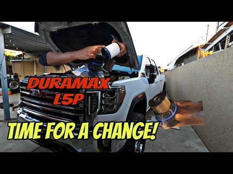 2020 GMC SIERRA DURAMAX L5P FUEL FILTER CHANGE