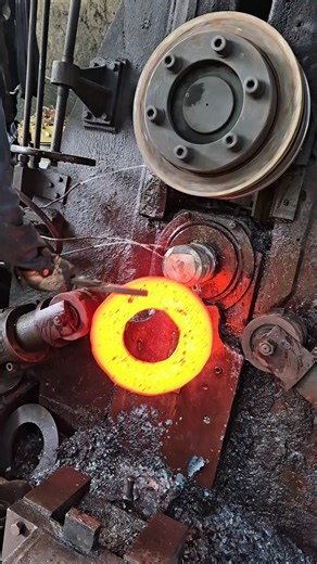 Inside the forging factory Pressure-releasing grinding ring parts workflow #forging #machine #forge #process #blacksmith #fblifestyle | TIM inside the factory