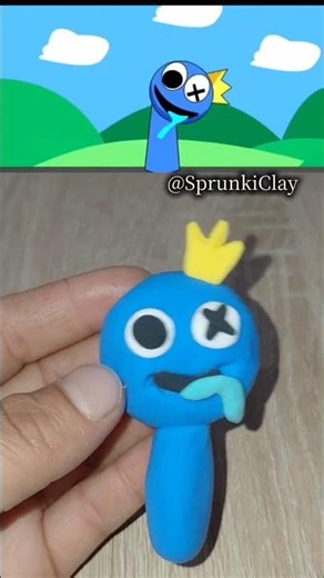 Turning Clay into Sprunki OC Blue (Rainbow Friends) #sprunki #sprunkioc #incredibox #clay #clayart