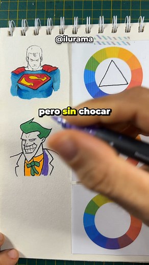 Triadas de colores en personajes famosos #dibujo #arte #tutorial #drawing #art | Ilurama