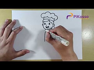 How to Draw a Chef from Number 5