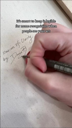 How to make an artist’s signature ✍️ #artisttips #paintingtutorial #artistsignature