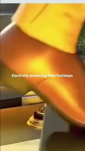 The piezoelectric tiles convert mechanical energy into electric energy. #motion #force #physics