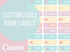 School Supply Labels / Name Tags for School Supplies / School Labels / Back to School Labels / Name Labels / Personalized Labels / Name Tags - Etsy
