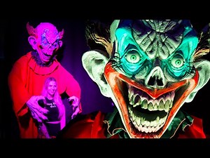 Giant Monster Props at Distortions Monster World Halloween 2021 Season