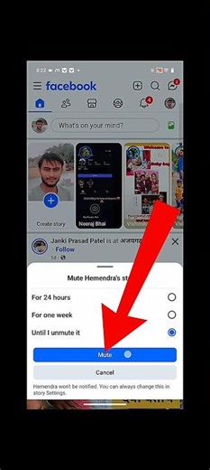 Facebook Par Kisi Ki Story Mute Kaise Kare | how to mute someone's story on facebook #storymute