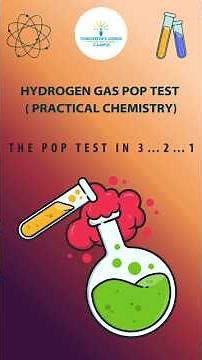Hydrogen Gas Identification Test | POP Sound Test | Class 11 Practical Chemistry #chemistryshorts
