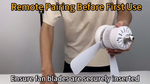 Socket Light Fan with Remote (Pairing Required), Socket Breeze Ceiling Fan, Screw in Fan and Light Combo, light socket fan 200% Airflow, Memory, Dimmable, For Garage, Laundry, Porch, Bedroom