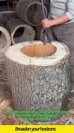 Manual barrel chiseling operation process #Various Craftsman Operations