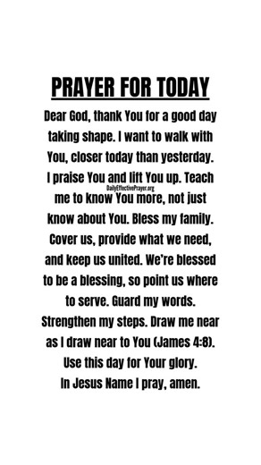 Daily Effective Prayer on Instagram: "A daily prayer for today to bless you. 🙏"