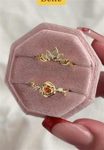 Our princess inspired ring collection 🎀 #jewelry #rings #princesses | Ring Collection