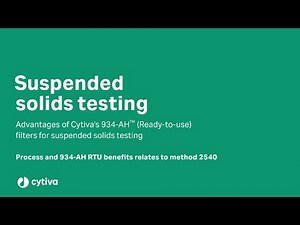 Water quality testing: Suspended solids tests with Cytiva