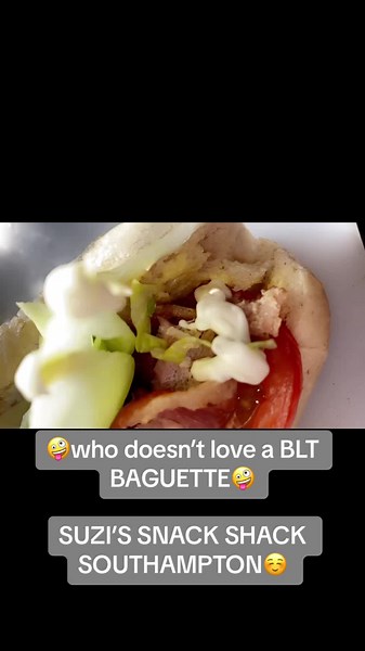 Delicious BLT Baguette at Suzi's Snack Shack